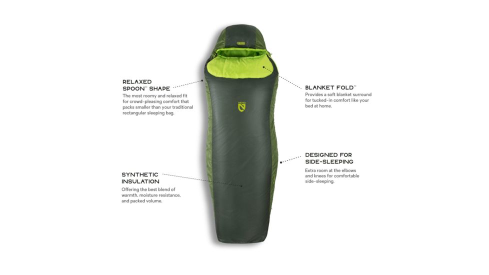 NEMO Equipment Tempo 35 Sleeping Bag - Mens, Sapling/Dark Timber, Long, Left Zip, 811666030764