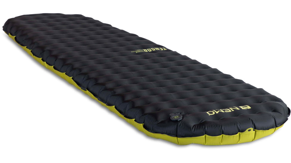 NEMO Equipment Tensor Extreme Conditions Sleeping Pad, Black/Birch Bud/Citron, Regular Mummy, 811666034281