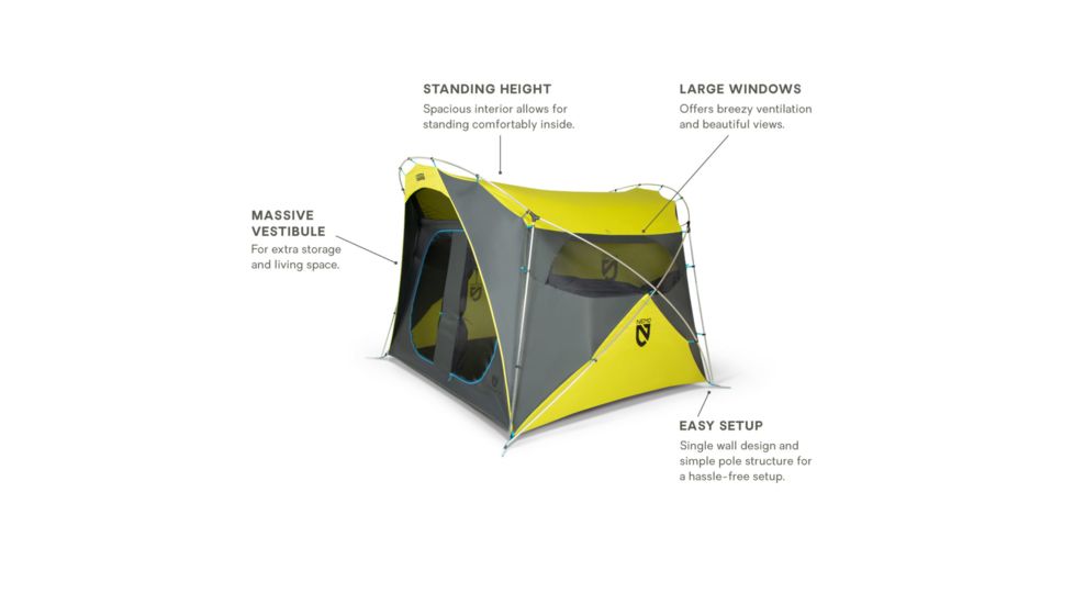 NEMO Equipment Wagontop 4 Person Tent, Lumen, 811666031440