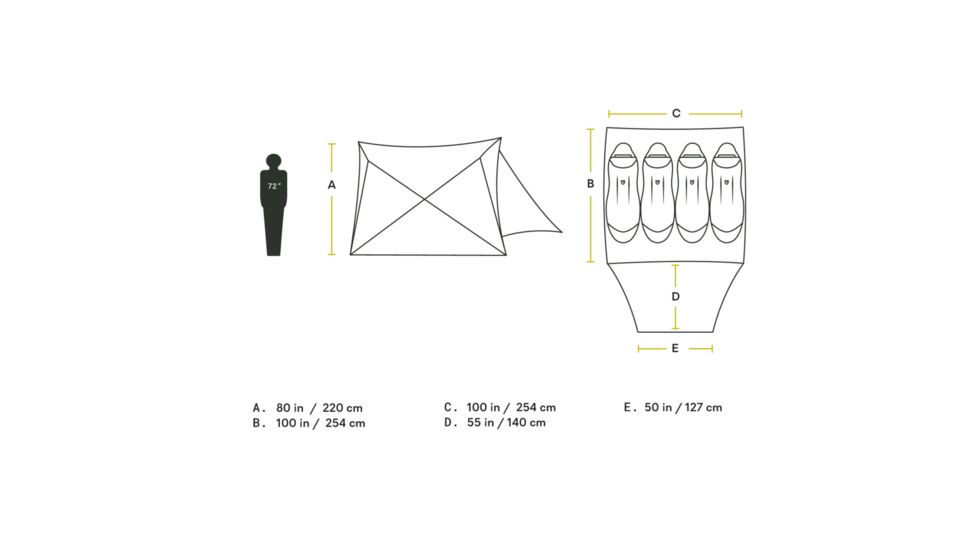 NEMO Equipment Wagontop 4 Person Tent, Lumen, 811666031440