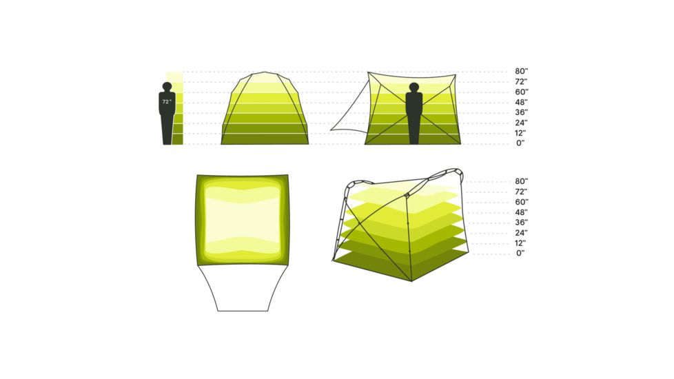 NEMO Equipment Wagontop 4 Person Tent, Lumen, 811666031440