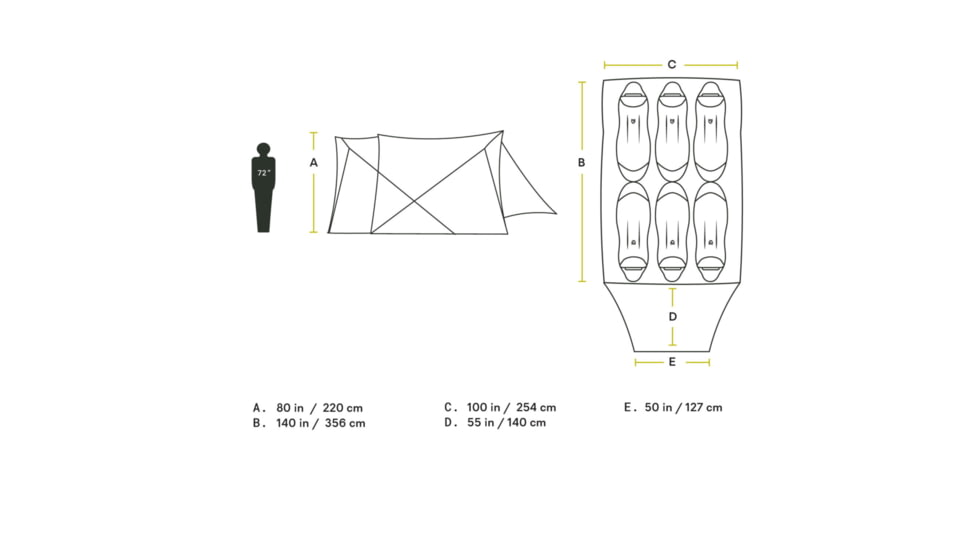 NEMO Equipment Wagontop 6 Person Tent, Granite Grey/Birch Leaf Green, 811666031457