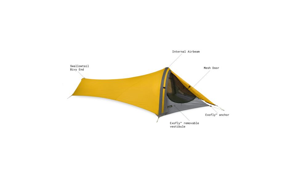 NEMO Equipment Gogo EliteTent - 1 Person, 3 Season-Yellow