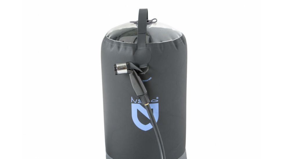 NEMO Equipment Helio Pressure Shower, Black/Periwinkle, 814041018906