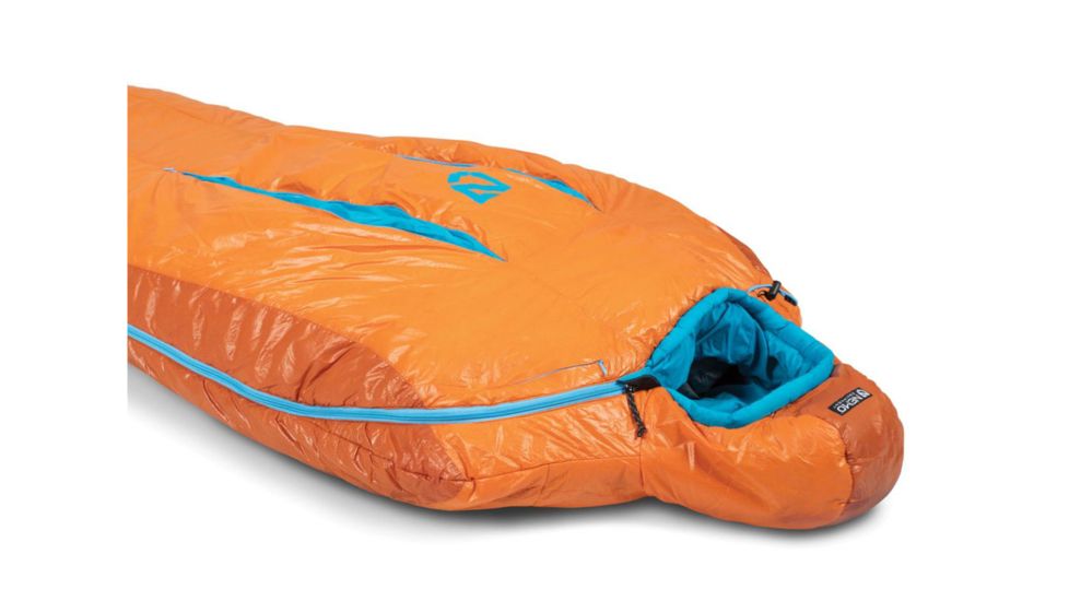 NEMO Equipment Kyan Synthetic Mummy Bag 35 Degree, Amber/Alpine, Regular, 811666030207