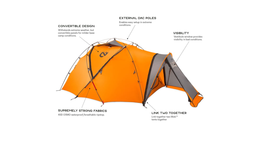 NEMO Equipment Moki Mountaineering Tent, 3 Person, 814041018845