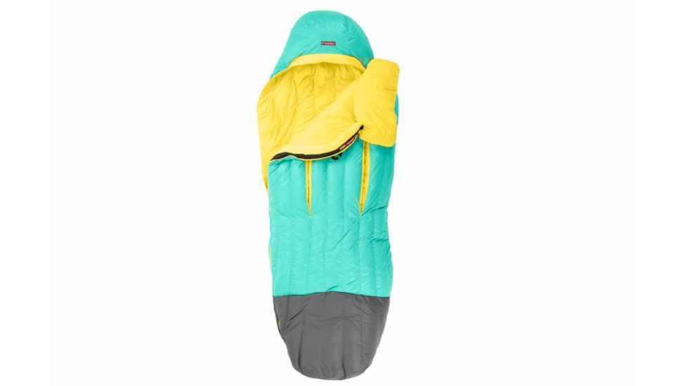 NEMO Equipment Rave 30 Sleeping Bag - Womens, Sea Glass/Lemon, Regular, 814041017381