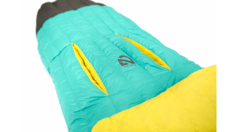 NEMO Equipment Rave 30 Sleeping Bag - Womens, Sea Glass/Lemon, Regular, 814041017381