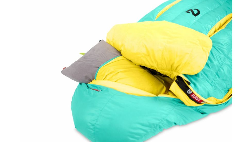 NEMO Equipment Rave 30 Sleeping Bag - Womens, Sea Glass/Lemon, Regular, 814041017381