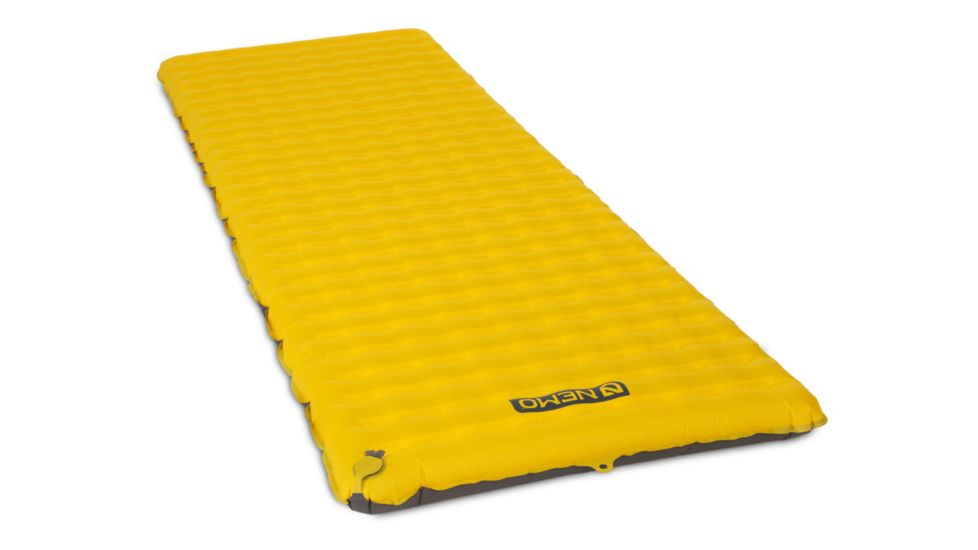 NEMO Equipment Tensor Insulated Rectungalar Sleeping Pad, Marigold, Long Wide, 814041019323