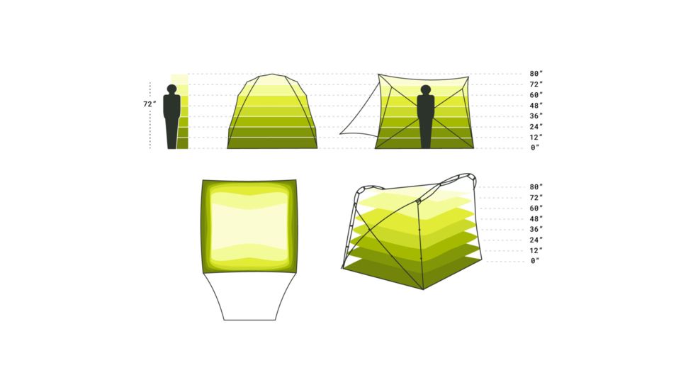 NEMO Equipment Wagontop 4P Tent - 4 Person, 3 Season-Granite Grey/Birch Leaf Green