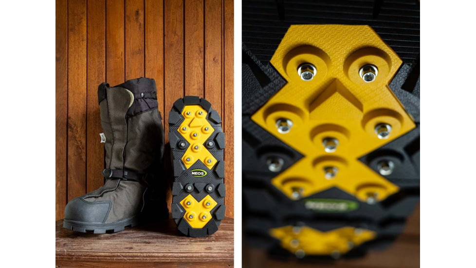 Neos Navigator Glacier Trek Spike Overshoes, Black, XL, N5P3G-GRY-XLG
