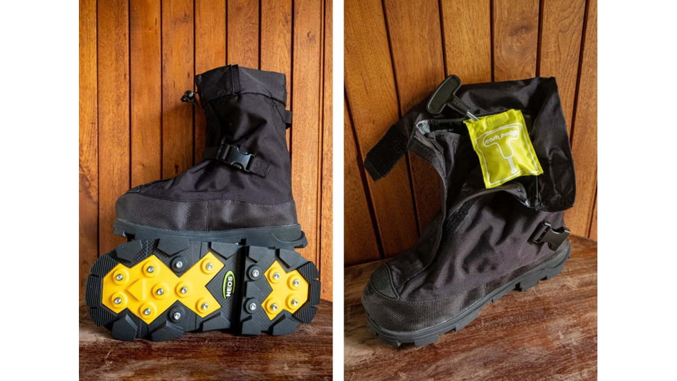 Neos Voyager Glacier Trek Spike Overshoes, Black, S, VNG1-BLK-SML