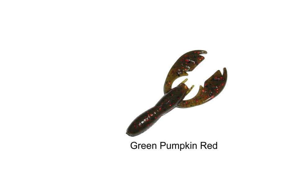 Netbait Paca Craw Creature Bait, 8, 5in, Green Pumpkin Red, N33247