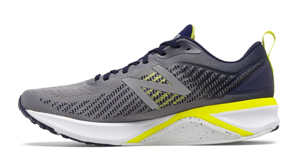 New Balance 870 V5 Road Running Shoes - Mens, Gunmetal/Pigment/Sulphur Yellow, Medium, 9 US, M870GY5 D 09