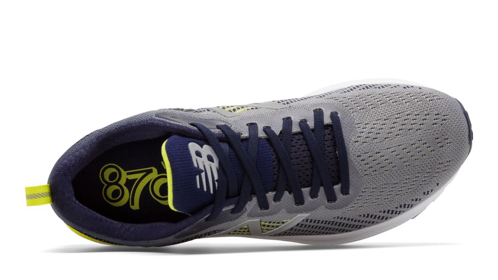 New Balance 870 V5 Road Running Shoes - Mens, Gunmetal/Pigment/Sulphur Yellow, Medium, 9 US, M870GY5 D 09