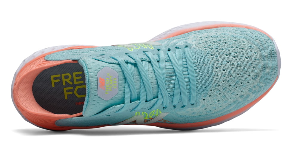 New Balance Fresh Foam 1080V10 Road Running Shoes - Womens, Bali Blue/Ginger Pink, 7.5 US, W1080M10 B 075