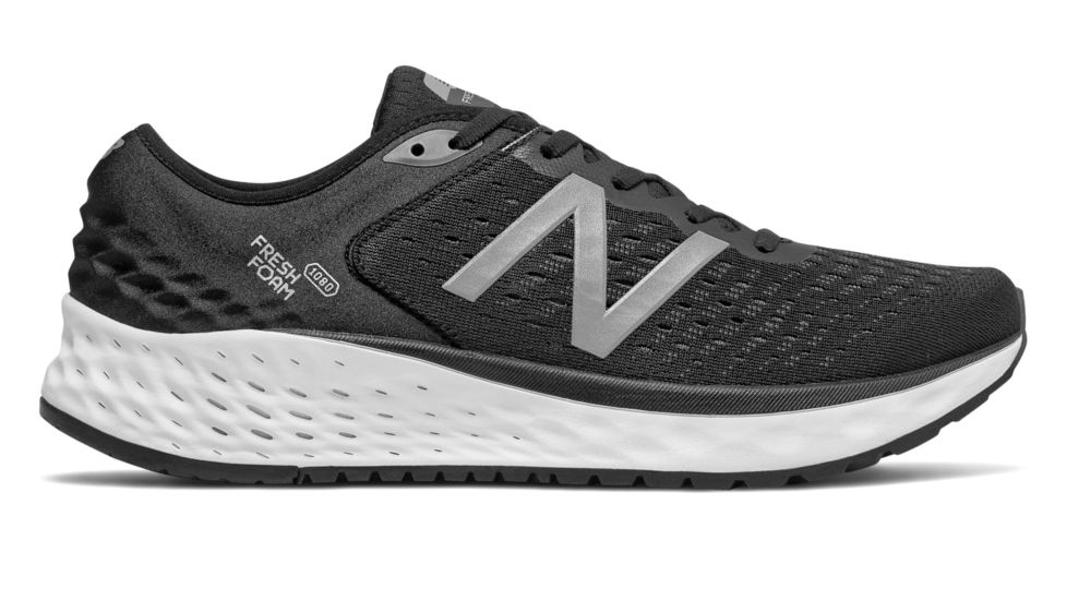 New Balance Fresh Foam 1080v9 Road Running Shoes - Men's, Black/White, Standard, 10.5 US, M1080BK9 D 105