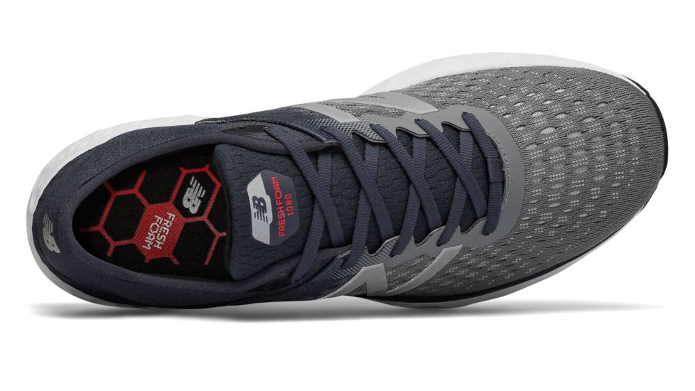 New Balance Fresh Foam 1080v9 Road Running Shoes - Mens, Gunmetal/Outerspace/Energy Red, Medium, 10 US, M1080GR9 D 10