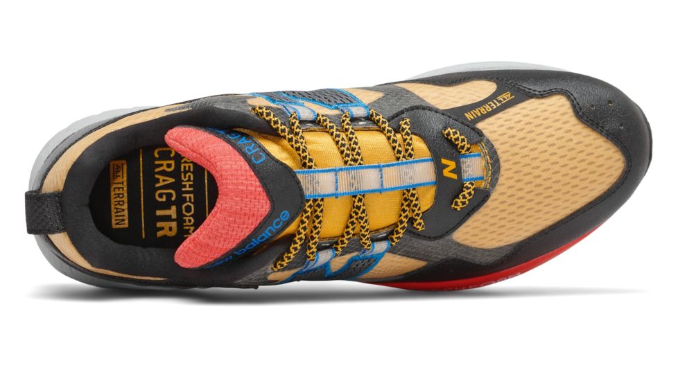 New Balance Fresh Foam Crag V2 Trailrunning Shoes - Mens, Varsity Gold/Black/Toro Red/ Neo Classic Blue, 10.5 US, MTCRGLR2 D 105