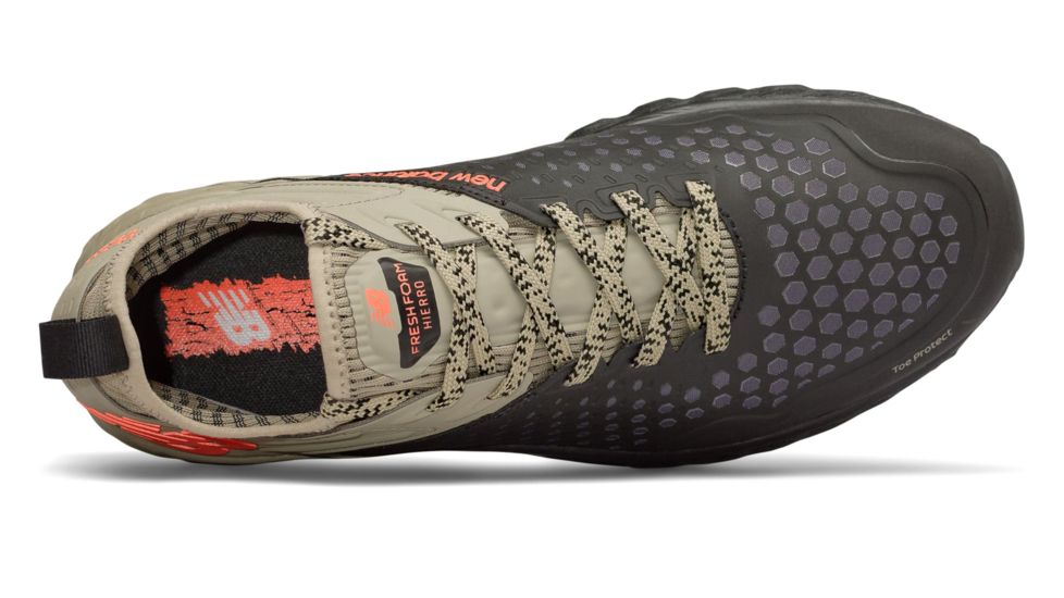 New Balance Fresh Foam Hierro v4 Trail Running Shoes - Men's, Black/Trench, Standard, 8.5 US, MTHIERB4 D 085