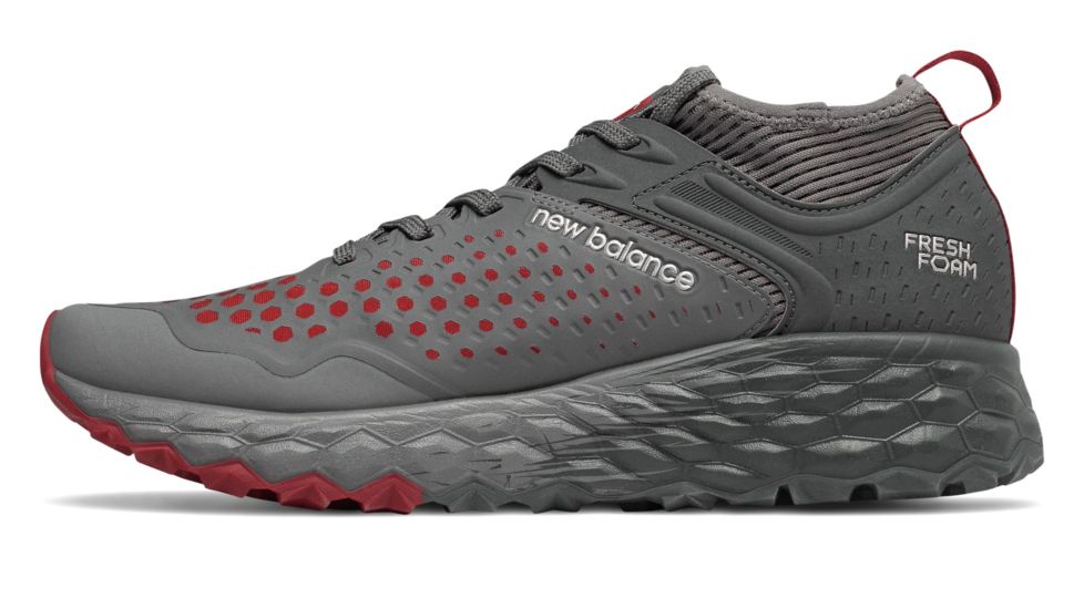 New Balance Fresh Foam Hierro v4 Trail Running Shoes - Men's, Lead/Scarlet/Orca, Standard, 9.5 US, MTHIERG4 D 095