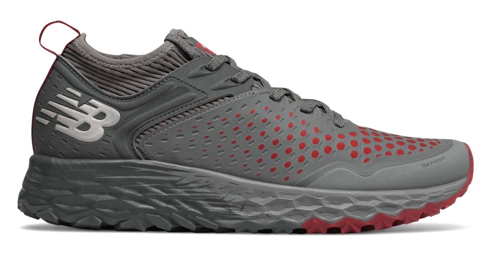 New Balance Fresh Foam Hierro v4 Trail Running Shoes - Men's, Lead/Scarlet/Orca, Standard, 9.5 US, MTHIERG4 D 095