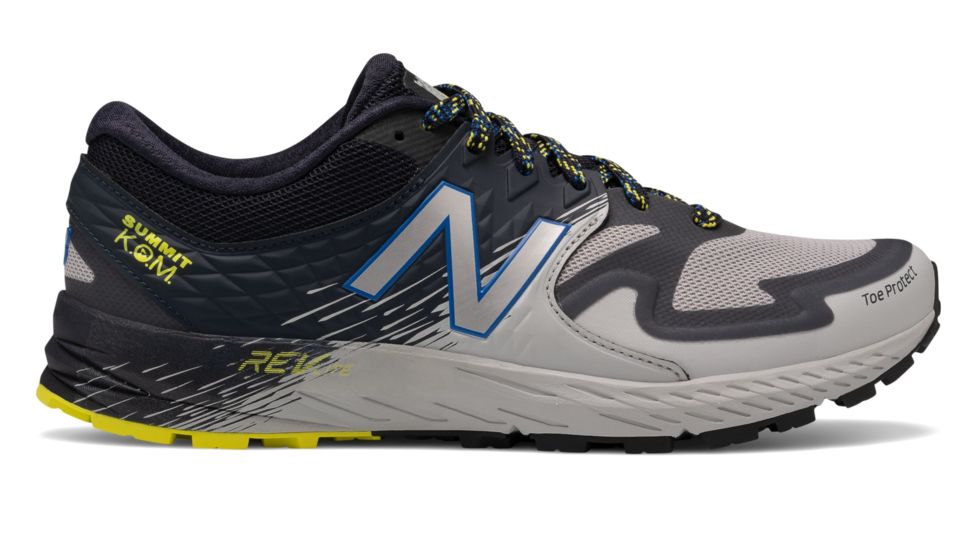 New Balance Summit K.O.M Trail Running Shoes - Mens, Rain Cloud/Eclipse/Sulphur Yellow, Medium, 11.5 US, MTSKOMGN D 115