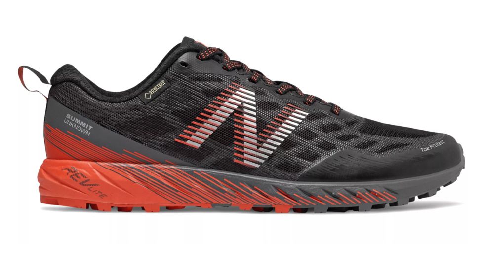 New Balance Summit Unknown GTX - Mens, Black/Lead/Coral Glow, 11 US, MTUNKNGT D 11