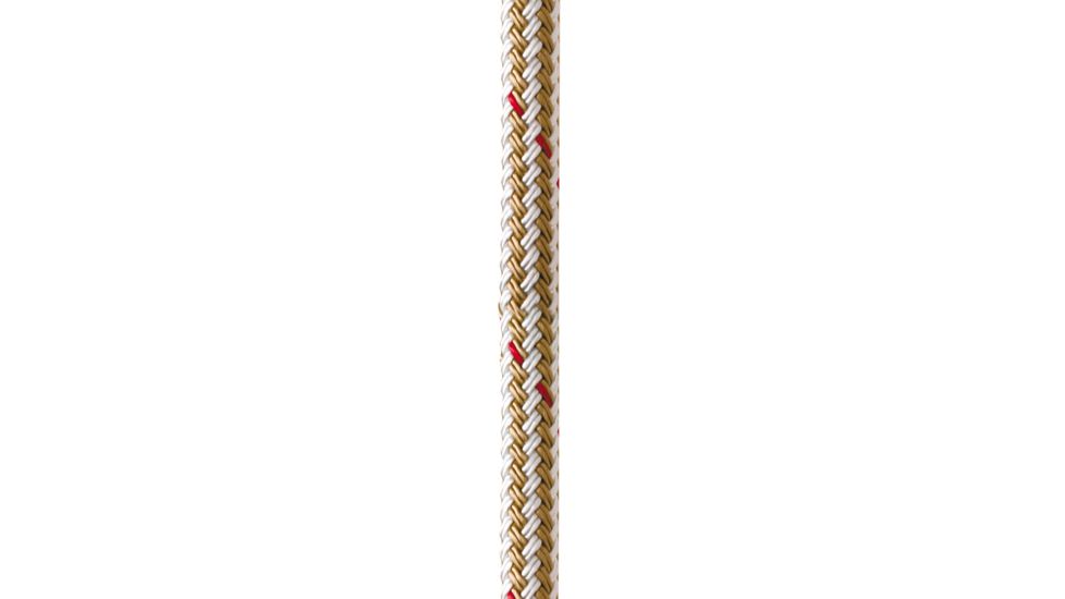 New England Ropes 1/2" x 25' Nylon Double Braid Dock Line - White/Gold w/Tracer 76563