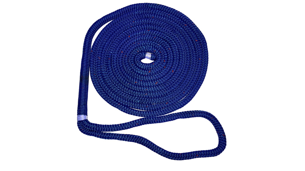 New England Ropes 3/4in Double Braid Dock Line - Blue w/Tracer - 35ft, C5053-24-00035