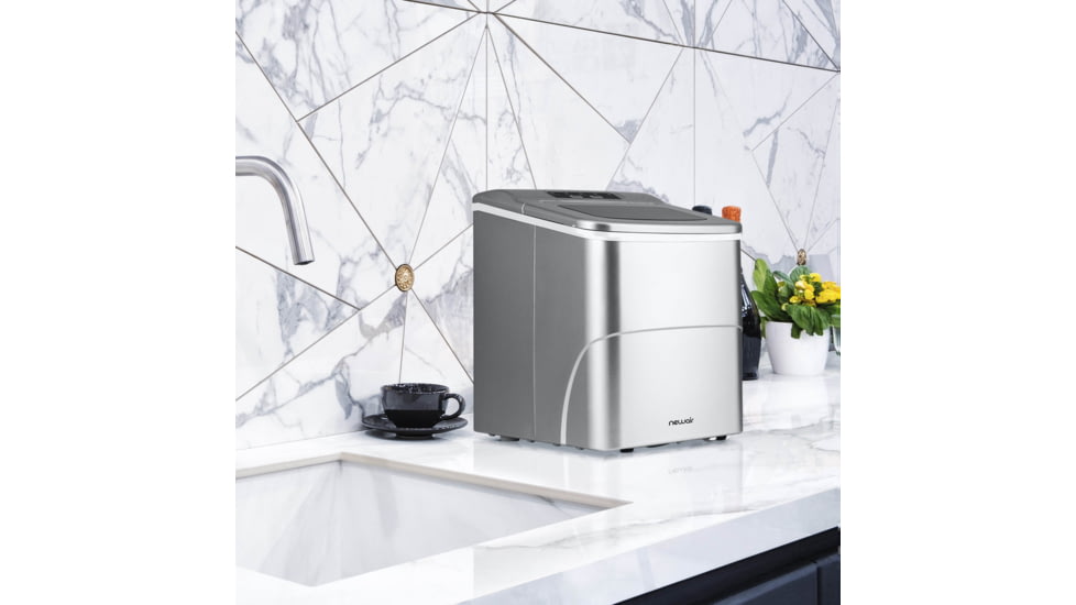 NewAir 26 lbs. Countertop Ice Maker, Stainless Steel, NIM026MS00