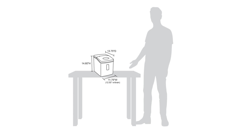 NewAir 28 lbs. Countertop Ice Maker, Multi, AI-100SS