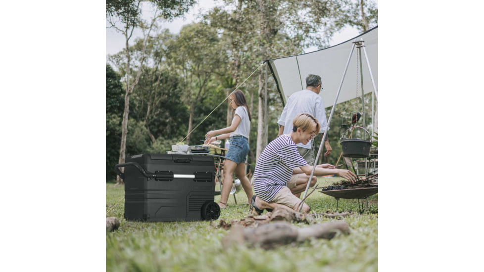 NewAir 48 Qt. Portable 12v/24v Electric Fridge/Freezer, Black, NPR048GA00
