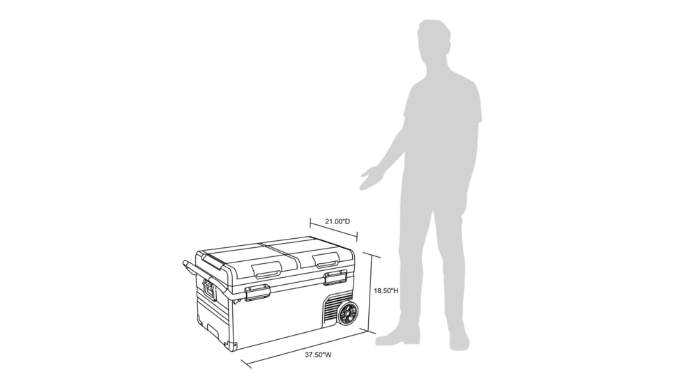 NewAir 80 Qt. Portable 12v/24v Electric Fridge/Freezer, Black, NPR080GA00