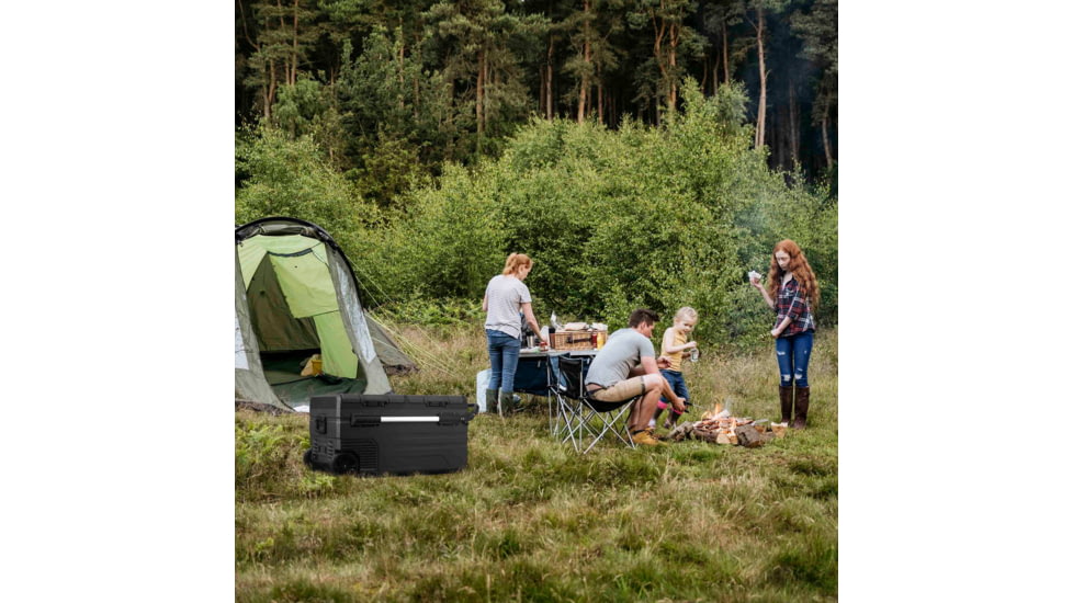 NewAir 80 Qt. Portable 12v/24v Electric Fridge/Freezer, Black, NPR080GA00