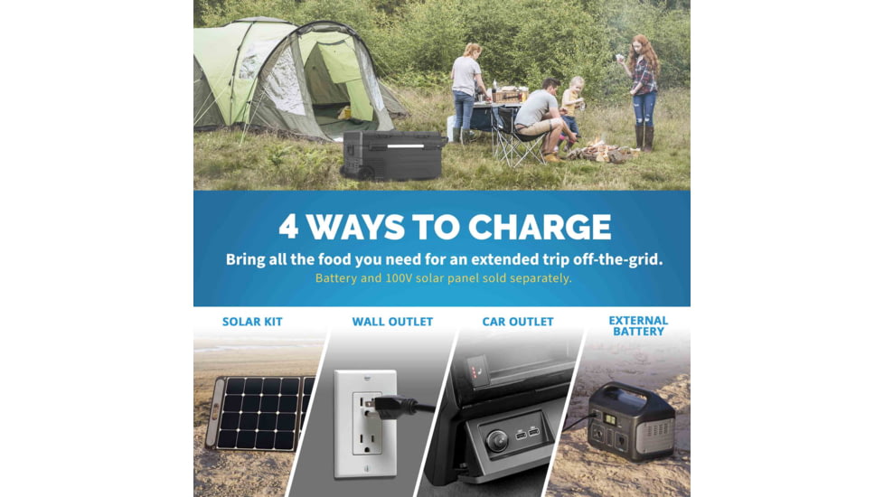 NewAir 80 Qt. Portable 12v/24v Electric Fridge/Freezer, Black, NPR080GA00