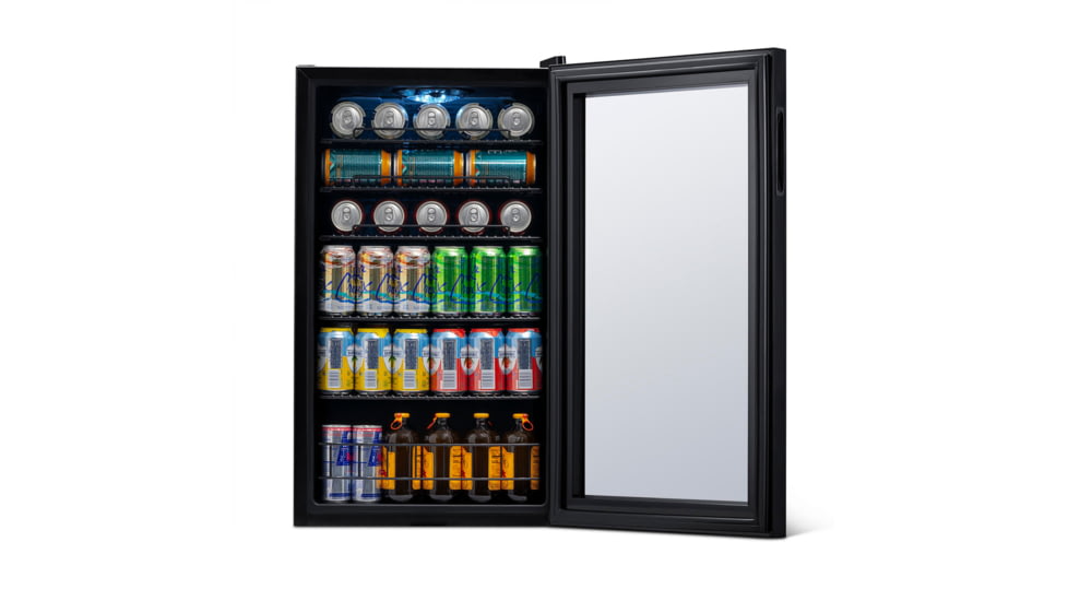 NewAir Can Freestanding Beverage Fridge - 126 Cans, Black, AB-1200B