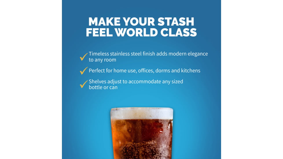 NewAir Can Freestanding Beverage Fridge - 126 Cans, Black / Stainless Steel, AB-1200