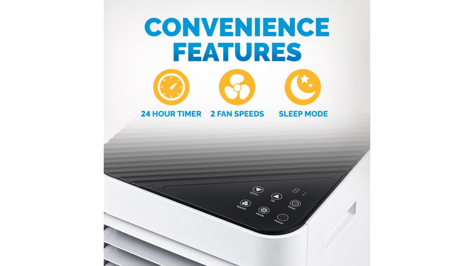 NewAir Compact Portable Air Conditioner, White, 8,000 BTUs, NAC08KWH01
