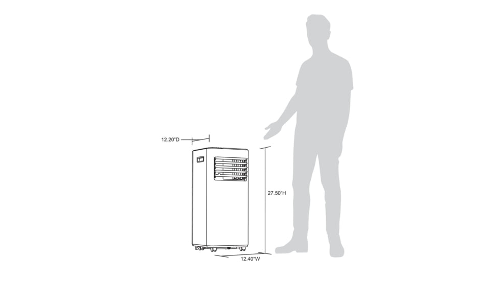 NewAir Compact Portable Air Conditioner, White, 8,000 BTUs, NAC08KWH01