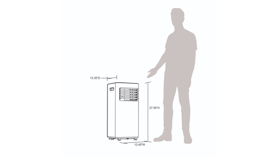 NewAir Compact Portable Air Conditioner, White, 8,000 BTUs, NAC08KWH01