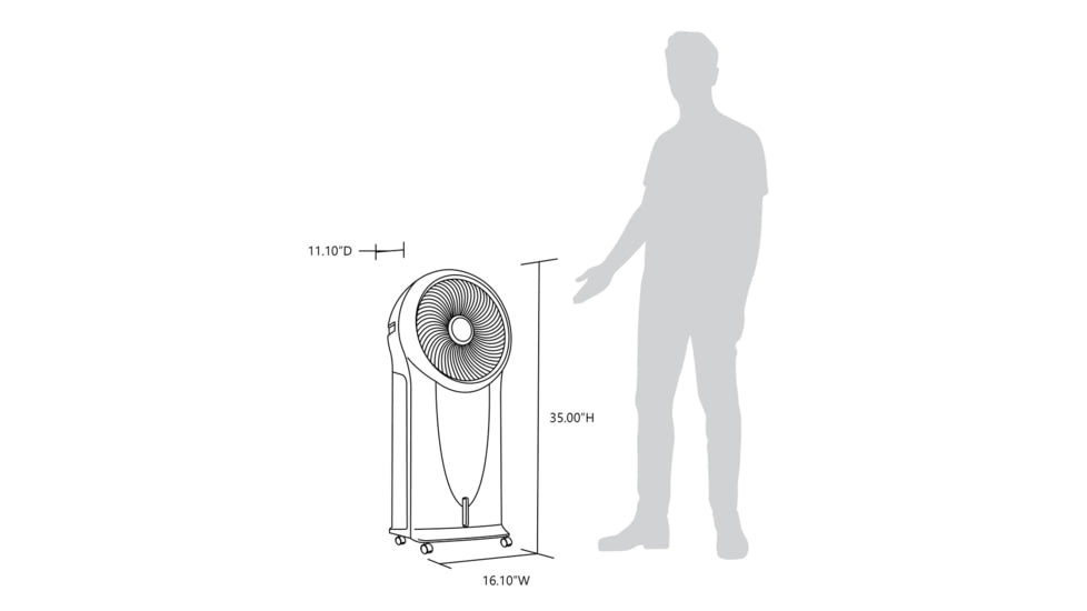 NewAir Evaporative Air Cooler and Portable Cooling Fan, Cools 250 sq ft, Silver, NEC500SI00