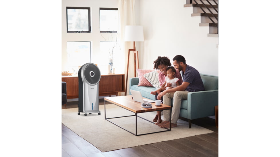 NewAir Evaporative Air Cooler and Portable Cooling Fan, Cools 250 sq ft, Silver, NEC500SI00