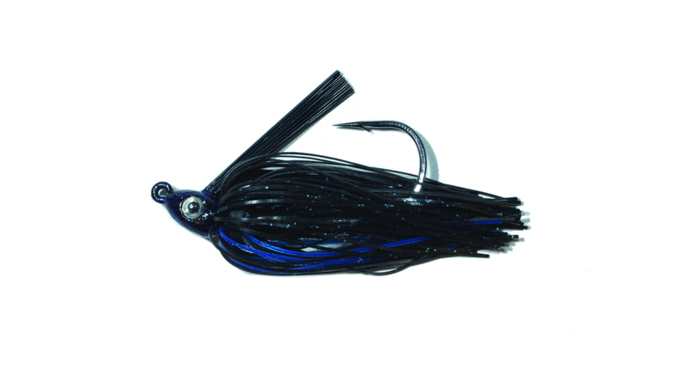 Nichols Lures Saber Swim Jig, 3/8 oz, 5/0 Hook, Black &amp; Blue, SSJ86-38
