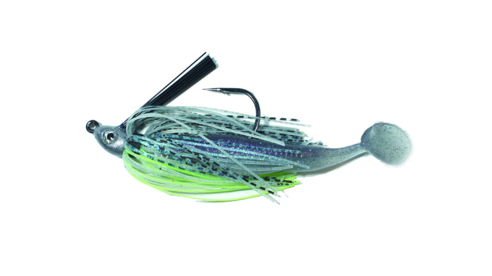 Nichols Lures Saber Swim Jig, 3/8 oz, 5/0 Hook, Bombshell Shad, SSJ99-38