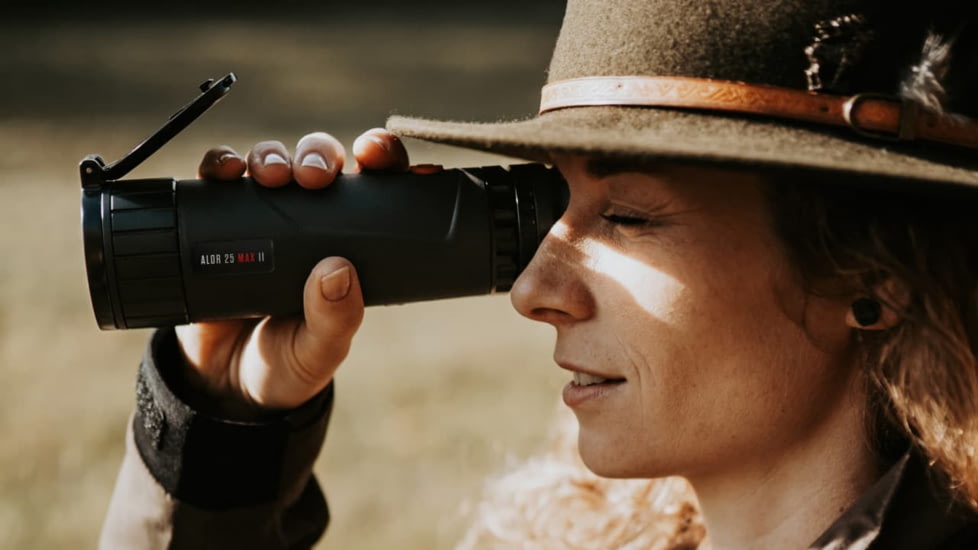 NIGHT PEARL Alor 35 Pro II 4.6-18.4x35mm Thermsl Monocular, 50 Hz, 384x288 px, Black, 2NPALOR35PROII