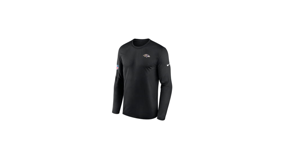 Nike Baltimore Ravens Alt Legend Small Logo Nike Mens Dri-FIT NFL Long-Sleeve T-Shirt in Black 02TJ00A8G-UE8, Black, 2XL, male, 1016101623-00199297302772