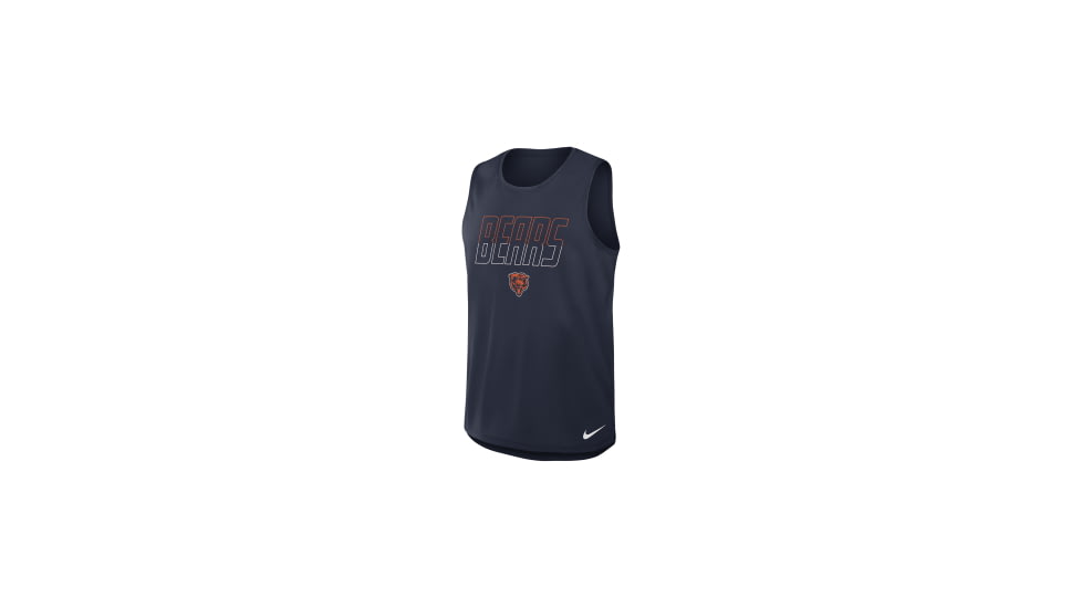 Nike Chicago Bears Nike Mens Dri-FIT NFL Tank Top in Blue 045R41L7Q-YPB, Blue, 2XL, male, 1016031153-00199137234423