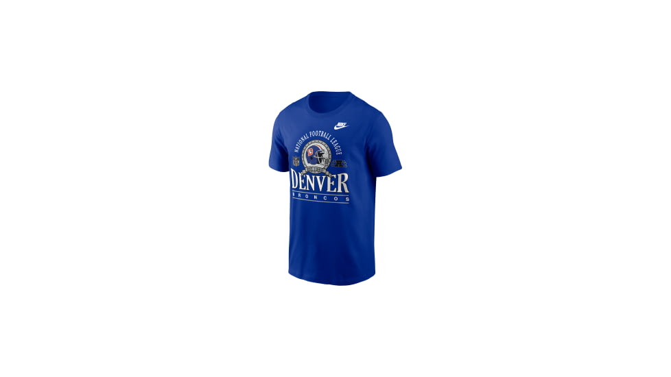 Nike Denver Broncos Rewind Essential Nike Mens NFL T-Shirt in Blue N1994DA8WV-R8L, Blue, XL, male, 1016101802-00199296544197